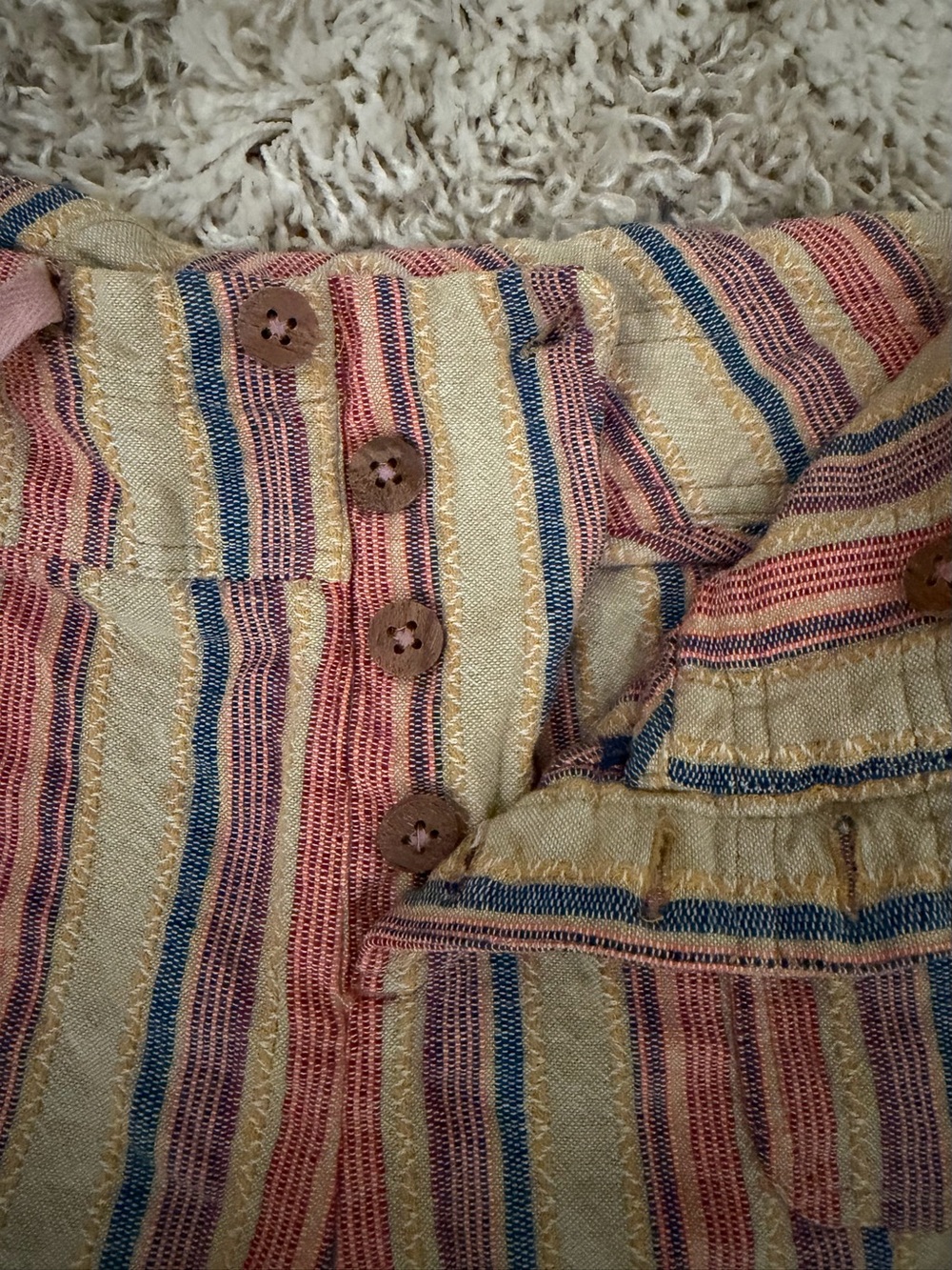 Sundance Striped Multi-Color Linen Blend Women’s Shorts - Picture 4 of 4